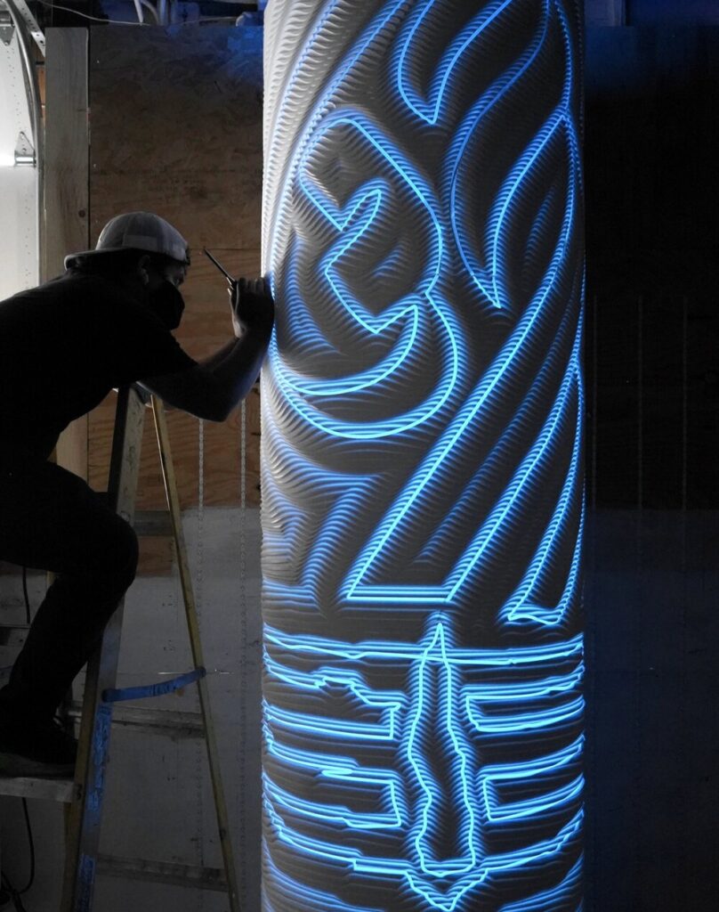 backlit parametric wall